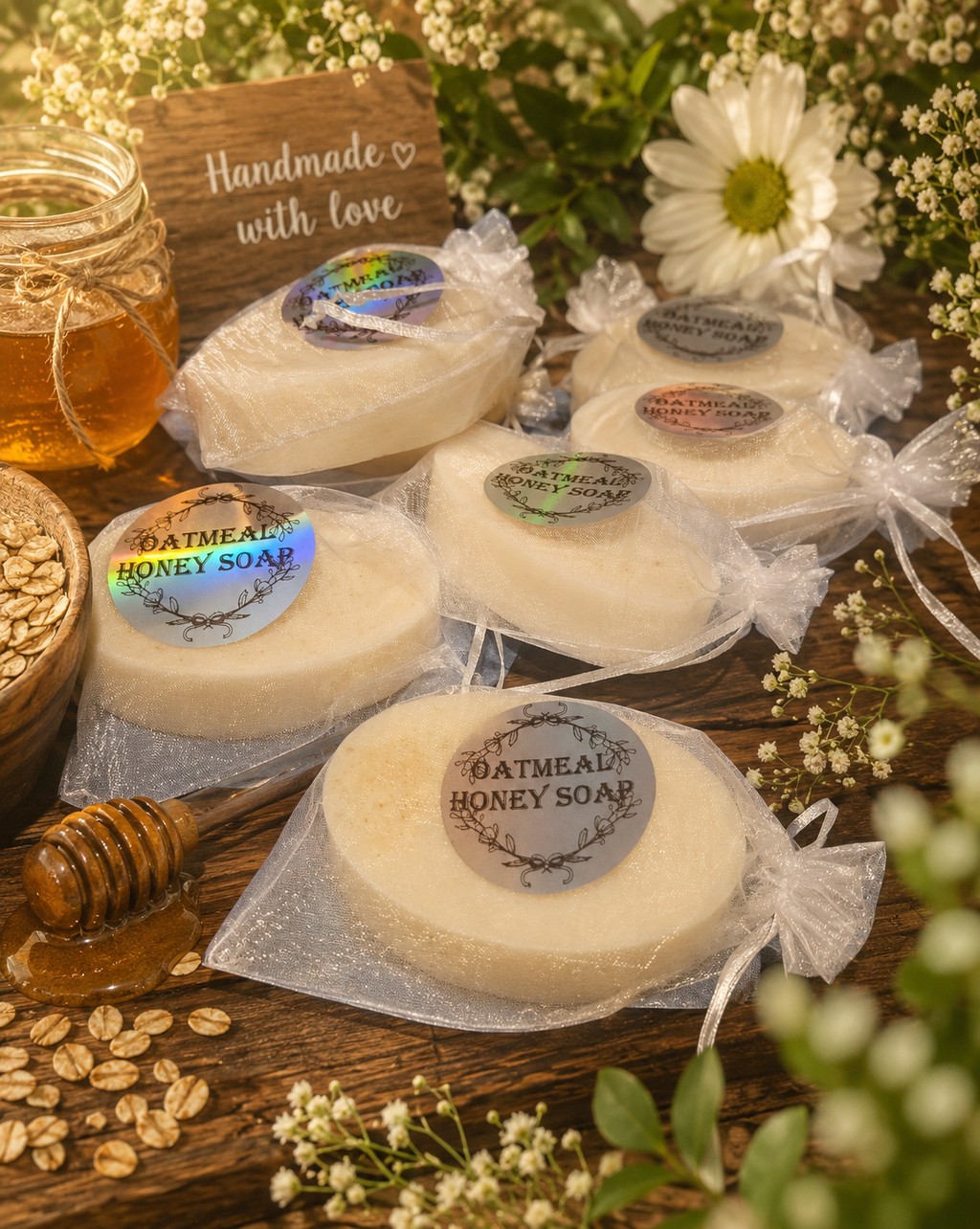 Creamy Oatmeal Honey Soap